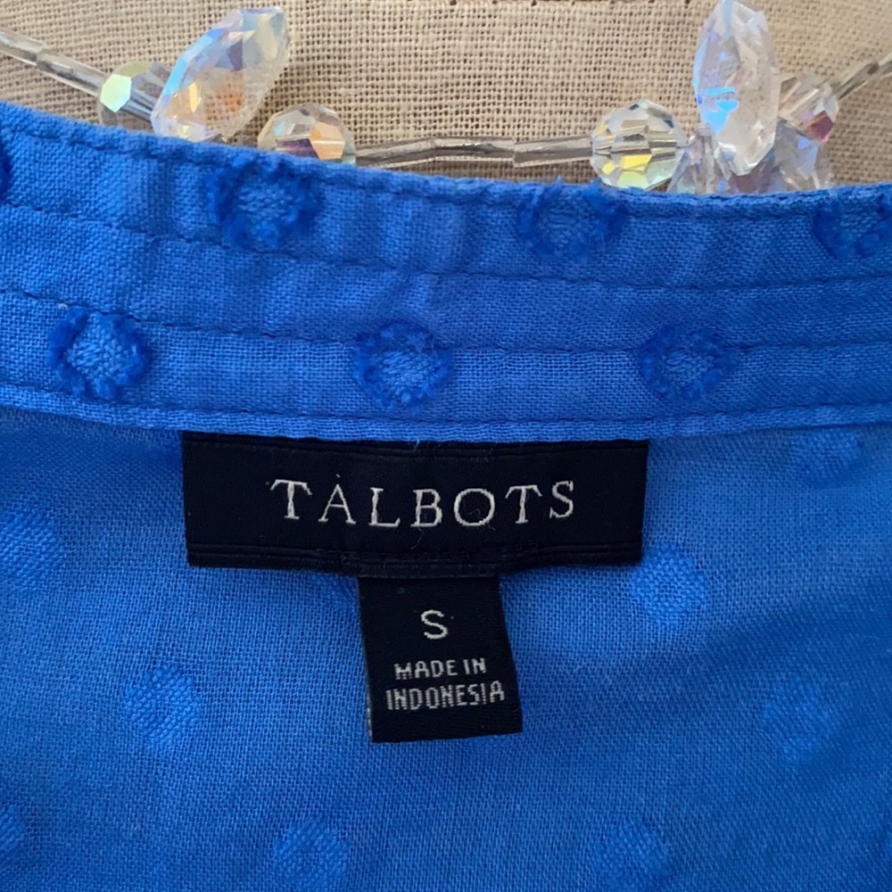 Talbots Clip Dot Ruffle Tunic S - Picture 4 of 12